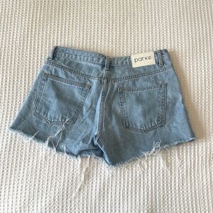 Parke Light Blue Denim Shorts Size 28